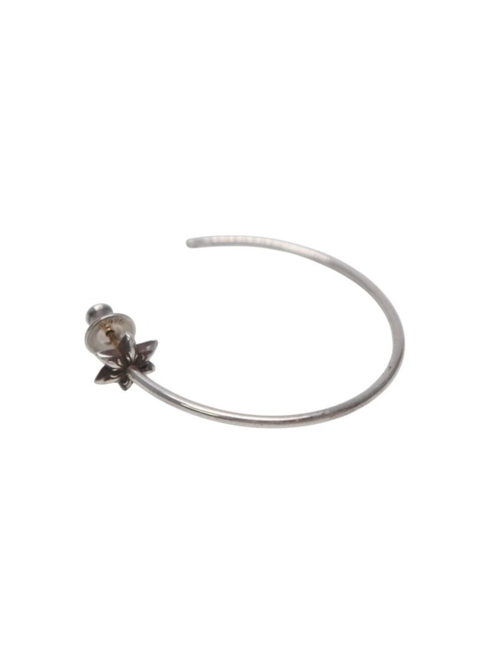 Chrome Hearts Hoop Cut Star Single Earrings 925 Sterling Silver
